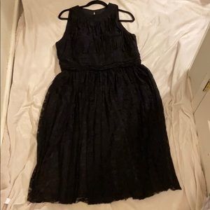 Black lace vintage style swing dress